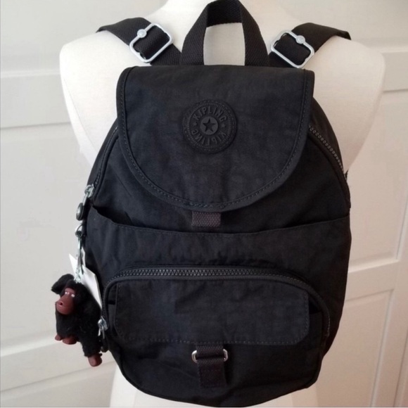 Kipling Queenie Backpack Black Tonal School Travel Gym NWT - Picture 4 of 11